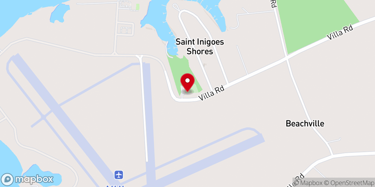Map showing location of St Ignatius Church
