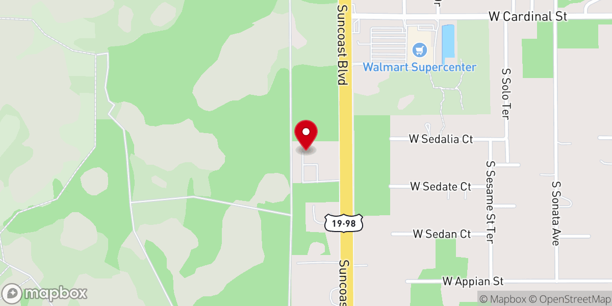 Map showing location of St. Thomas the Apostle Catholic Church