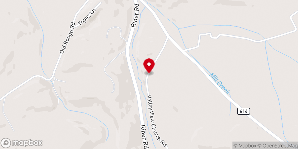 Map showing location of Union Valley Church