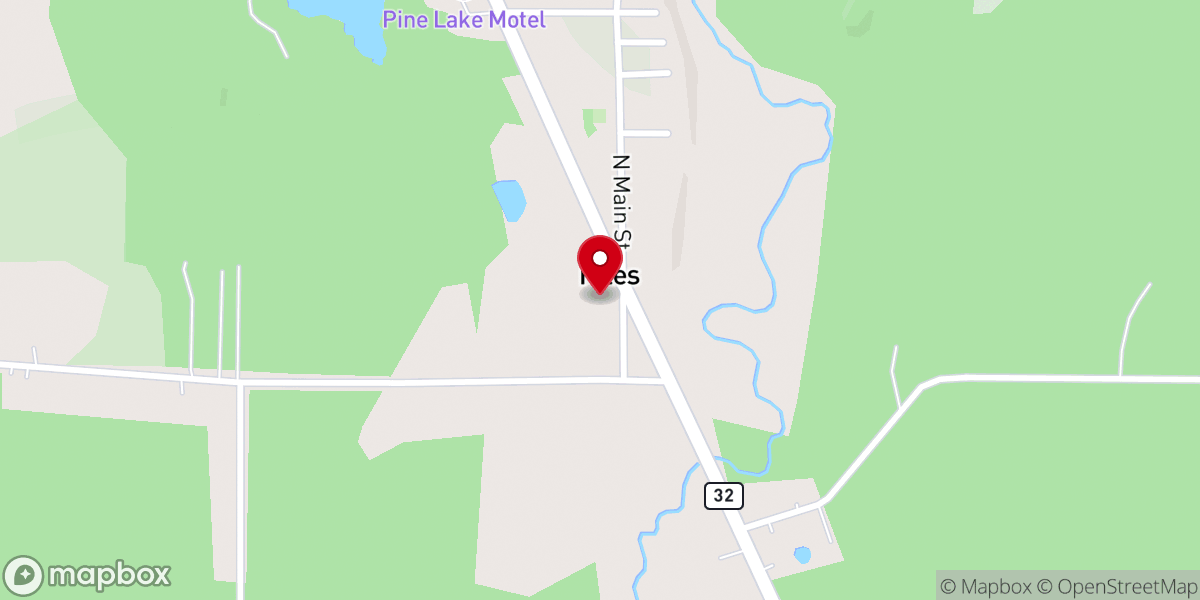 Map showing location of Christ Lutheran Church