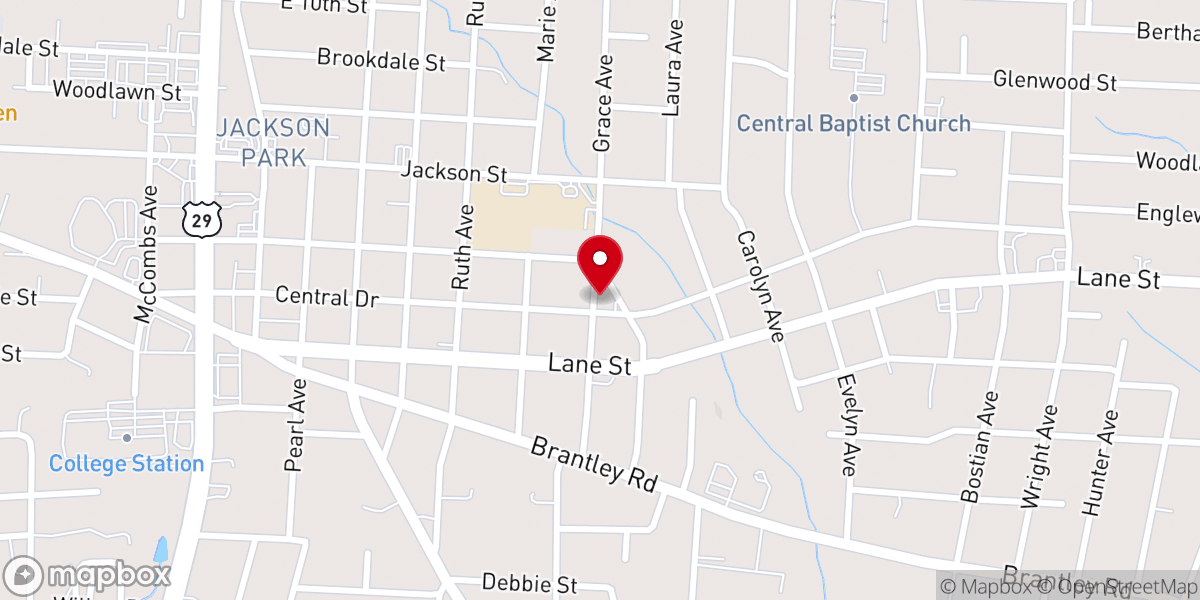 Map showing location of Christian Fellowship Church