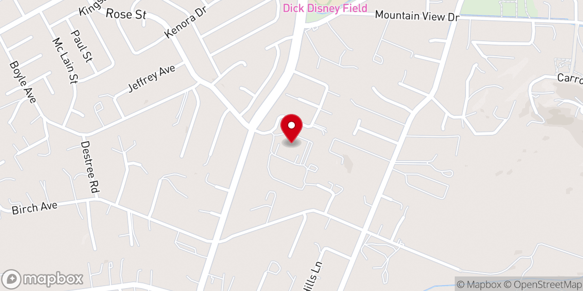 Map showing location of Escondido Orthodox Presbyterian Church