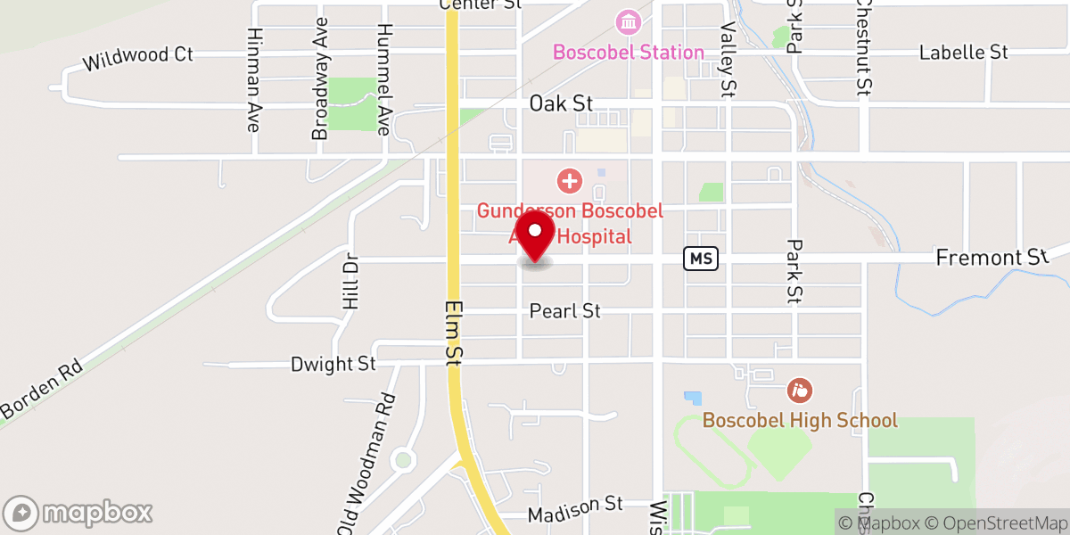 Map showing location of St John Lutheran Church
