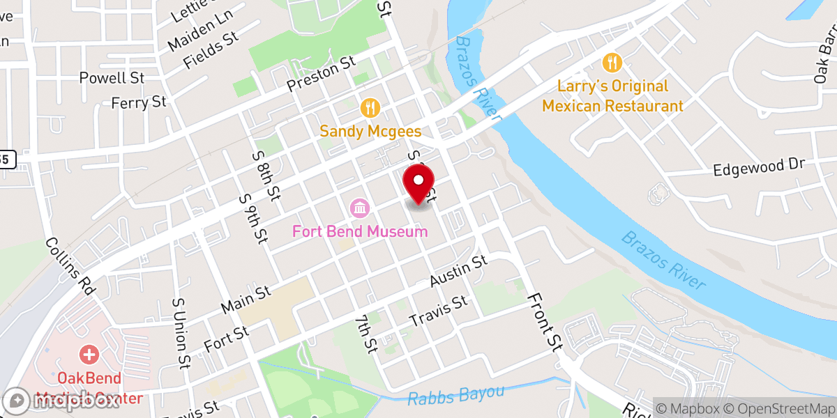 Map showing location of Sacred Heart Church