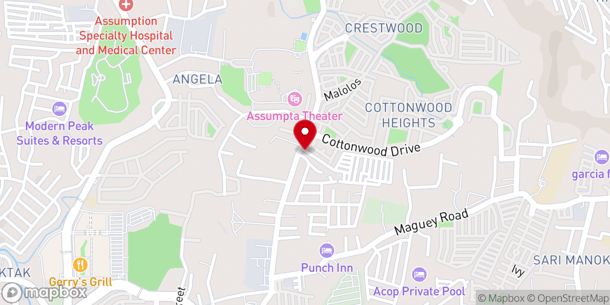 Map showing location of Blessed Grace Baptist Church