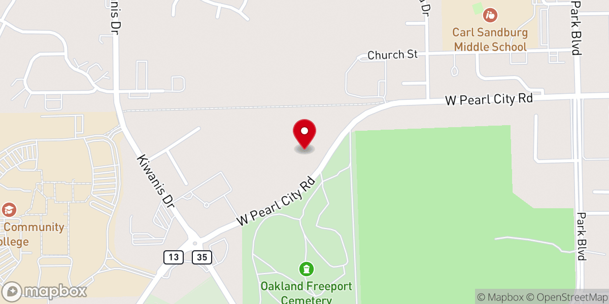 Map showing location of Embury United Methodist Church