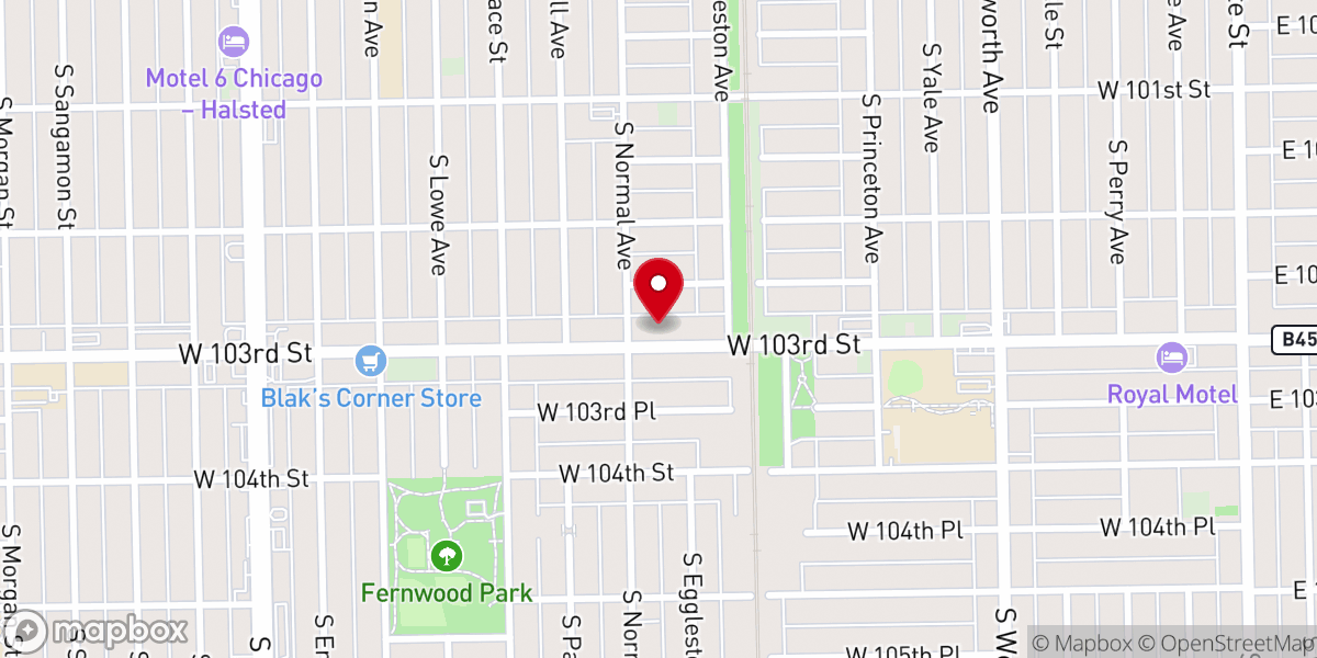 Map showing location of New Macedonia Baptist Church
