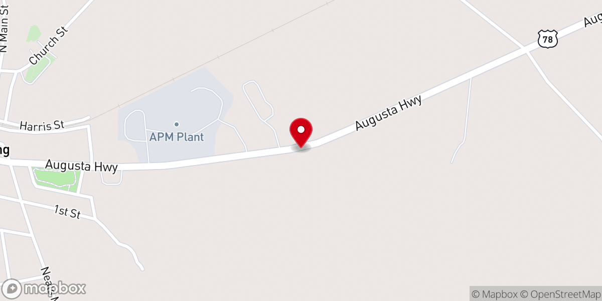 Map showing location of Liberty Temple Ministries COGIC