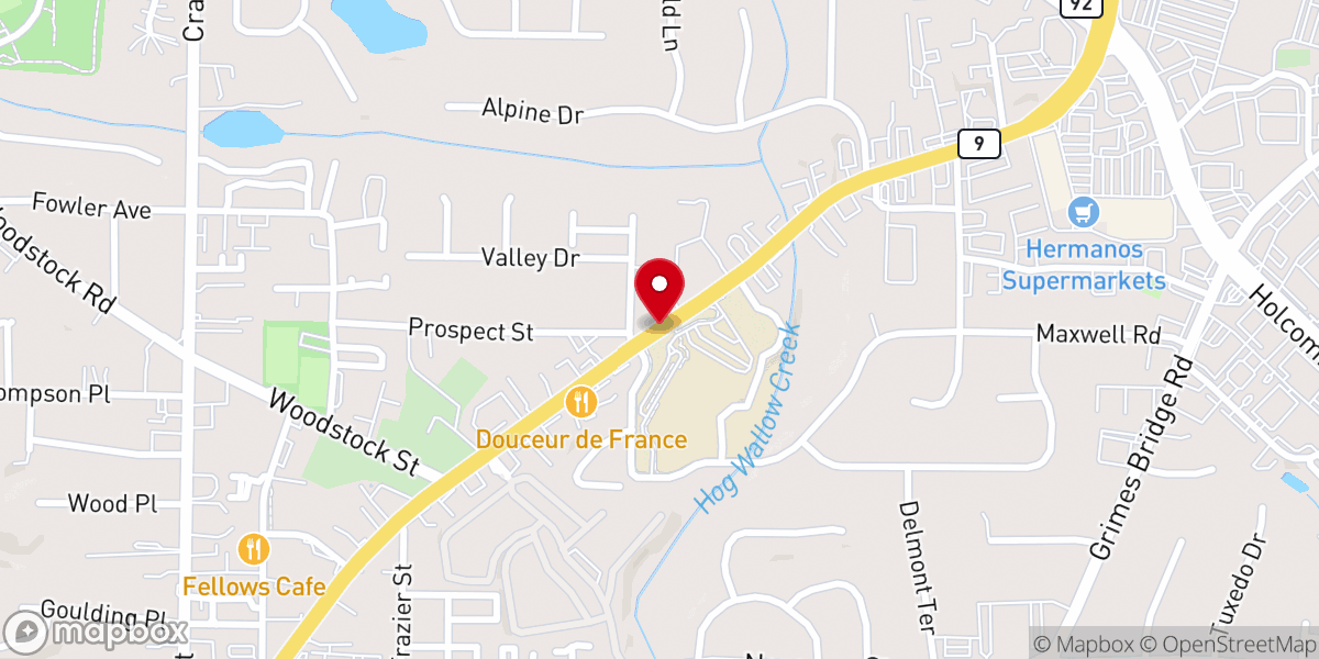 Map showing location of Home Church Roswell