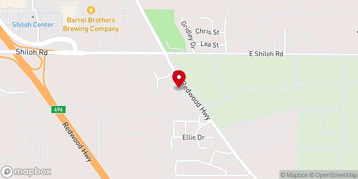 Map showing location of Shiloh Neighborhood Church