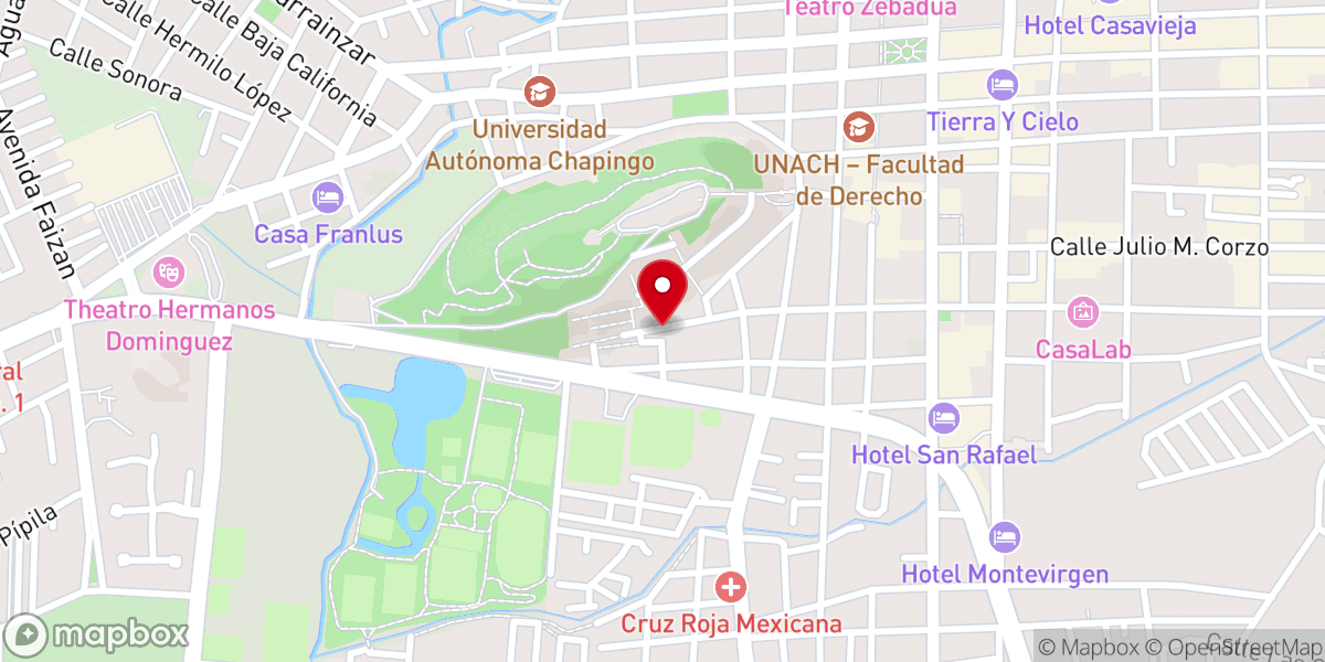 Map showing location of Templo de San Antonio de Padua