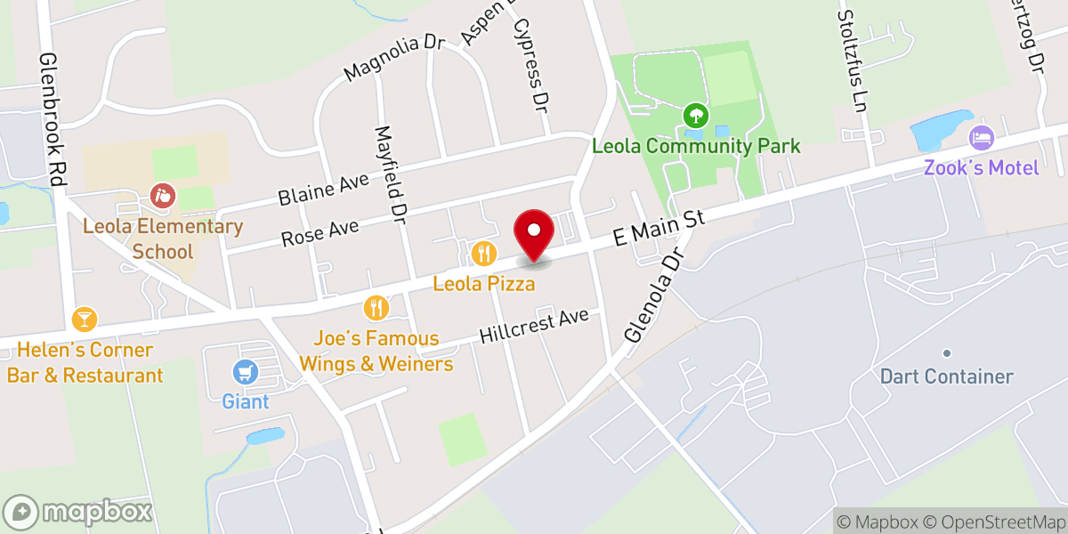 Map showing location of Bible Baptist Church