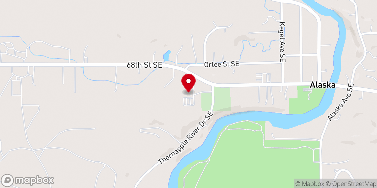 Map showing location of Alaska Baptist Church