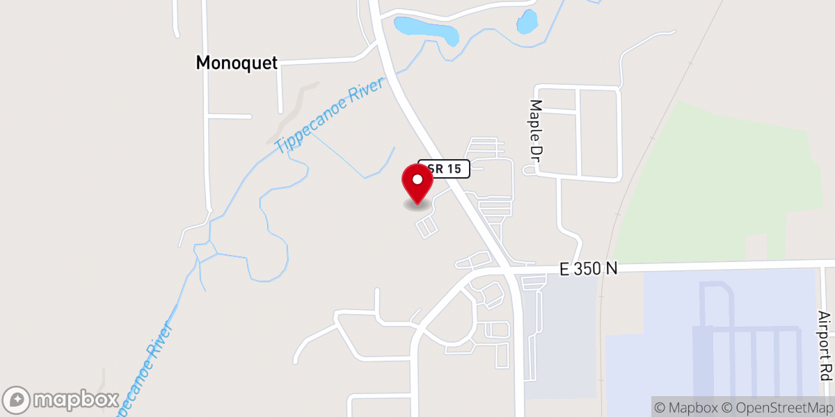 Map showing location of New Hope Free Will Baptist