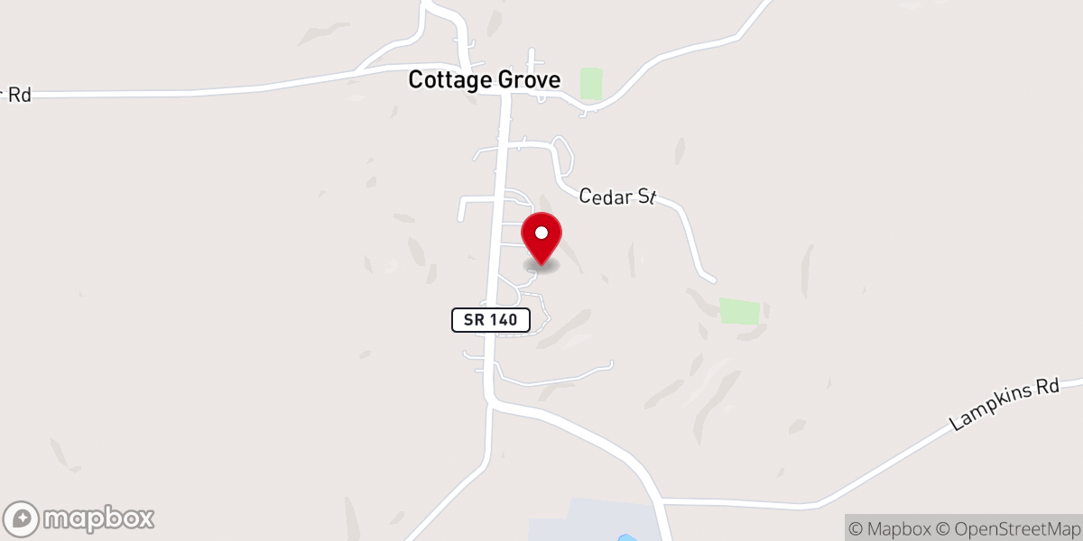 Map showing location of Cottage Grove School