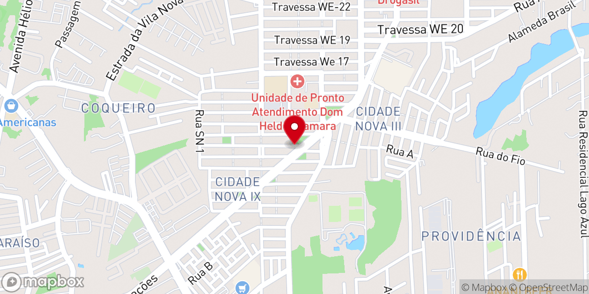 Map showing location of Paróquia Nossa Senhora de Guadalupe