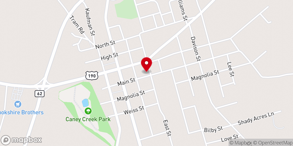 Map showing location of First Baptist Church Newton