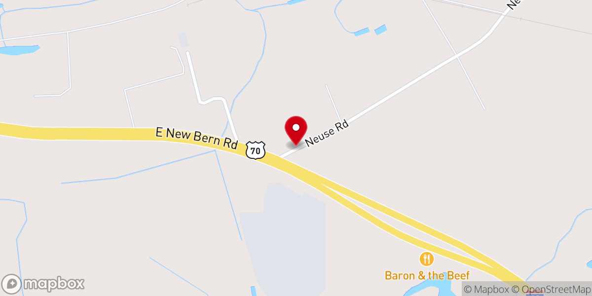 Map showing location of New Testament Baptist Church