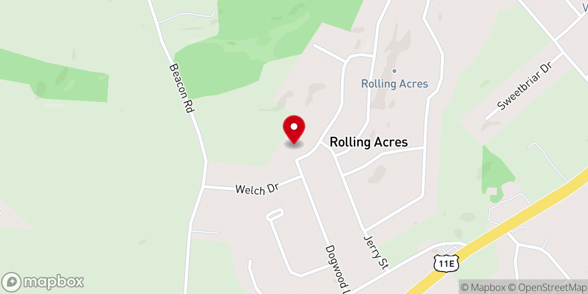 Map showing location of Road Side Ministries