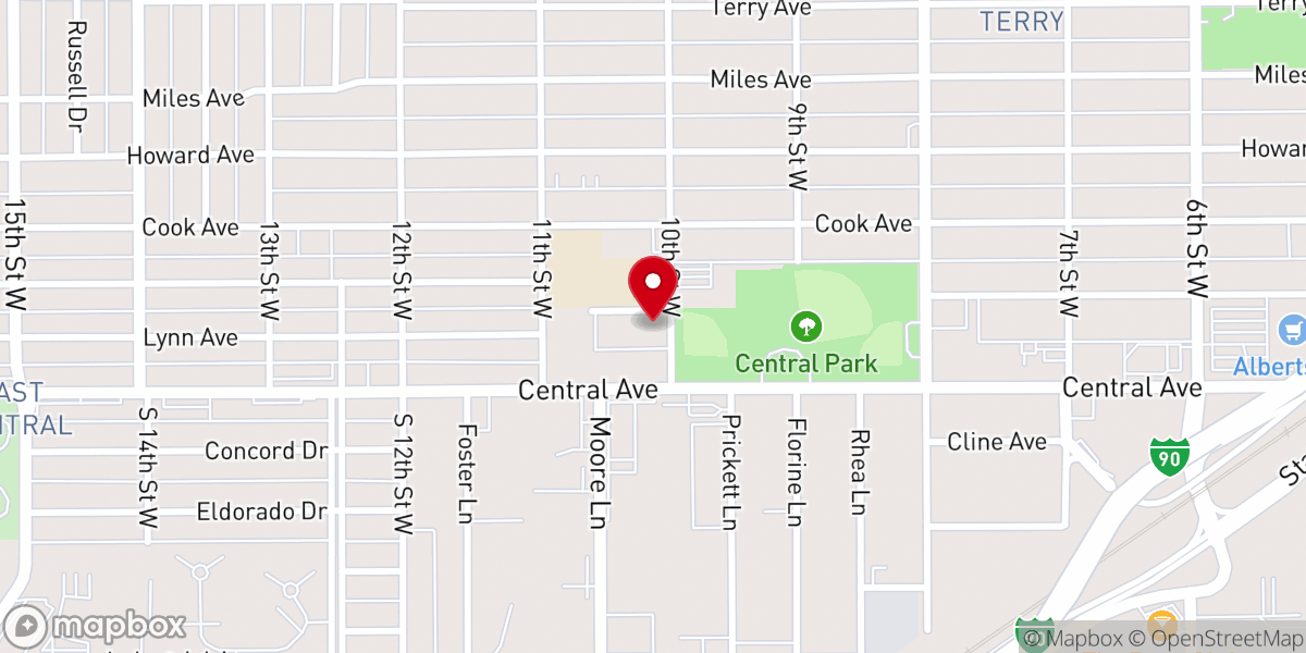 Map showing location of Bethlehem Lutheran Church