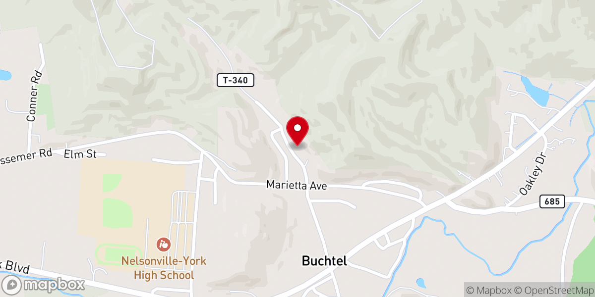 Map showing location of The Village Church