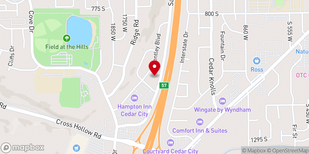 Map showing location of Megaplex Cedar City