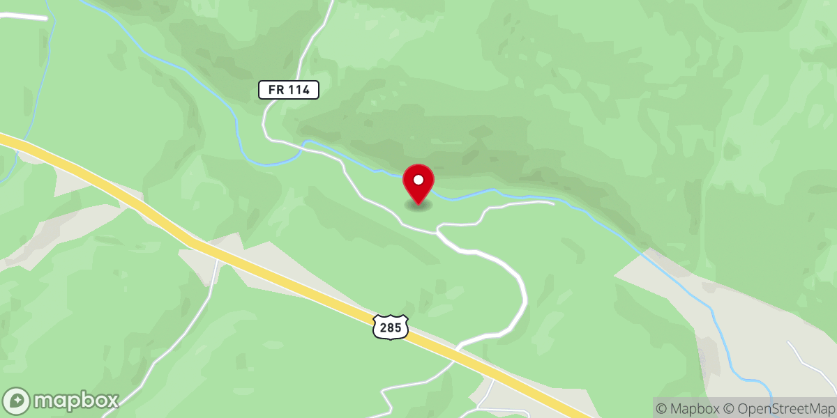 Map showing location of North Fork Ranch