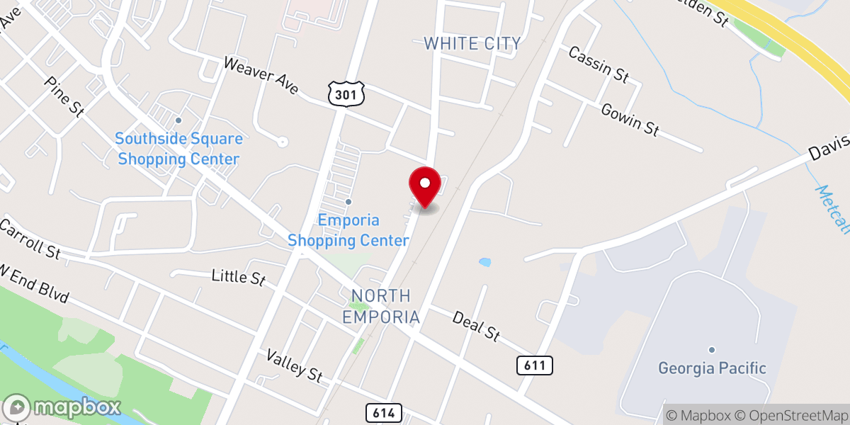 Map showing location of Church of God of Prophecy