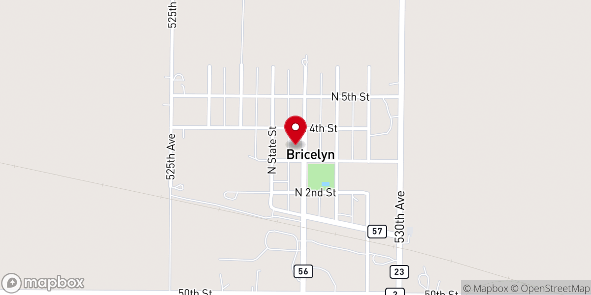 Map showing location of CPFC Bricelyn Food Pantry
