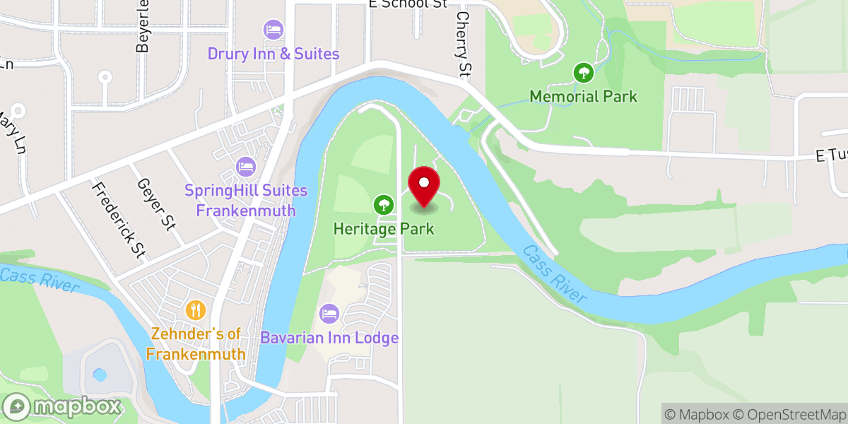 Map showing location of Harvey Kern Community Pavilion