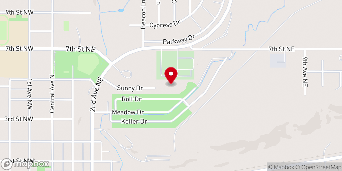Map showing location of Immanuel Baptist Church