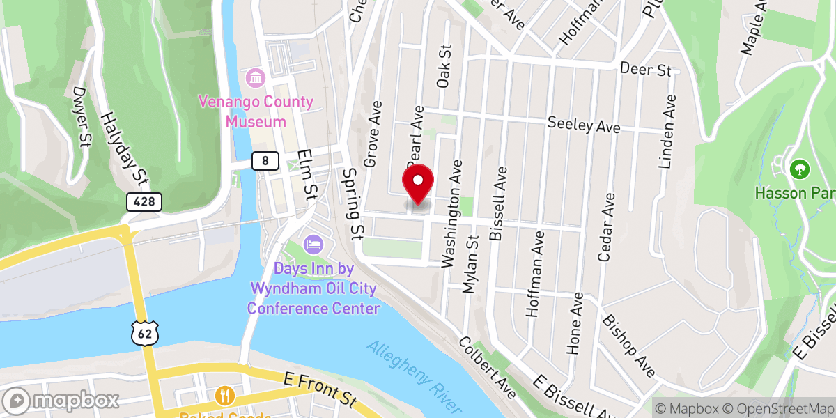 Map showing location of Calvary Temple