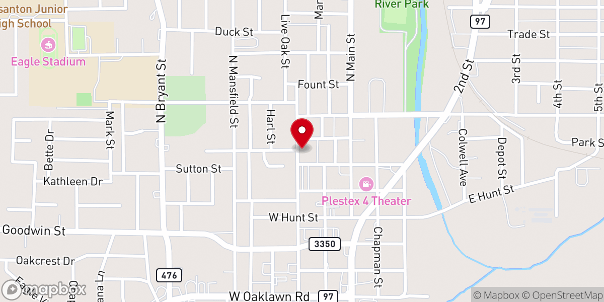 Map showing location of Child Development Center - FBC Pleasanton
