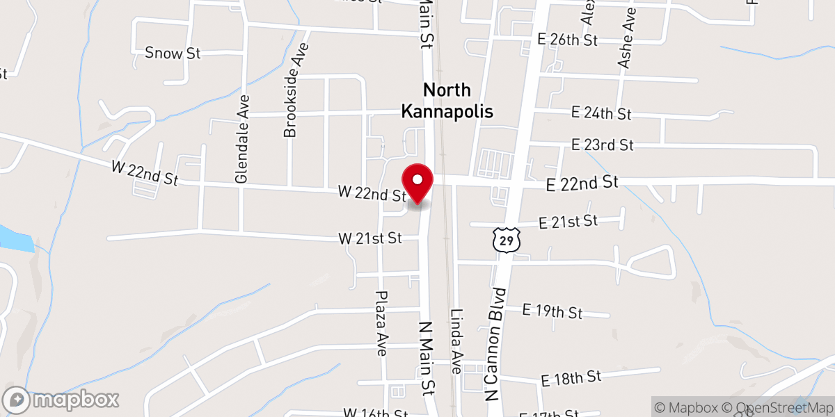 Map showing location of Homestead Baptist Church