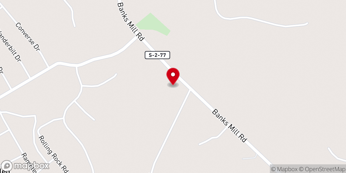 Map showing location of Mount Anna Baptist Church