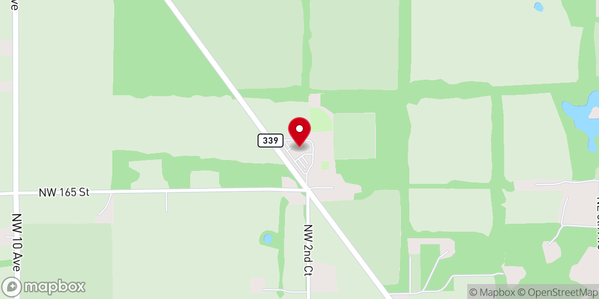 Map showing location of Pine Grove Baptist Church of Trenton