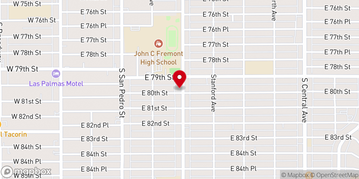 Map showing location of Second Mt Carmel Baptist Church