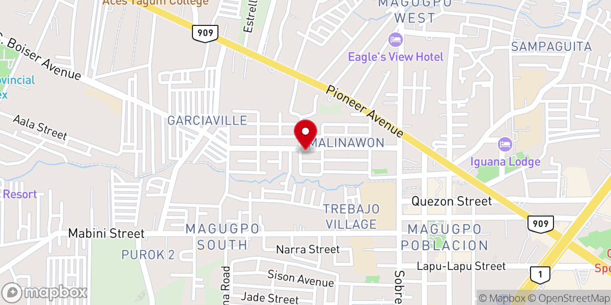 Map showing location of Our Lady of Fatima Parish