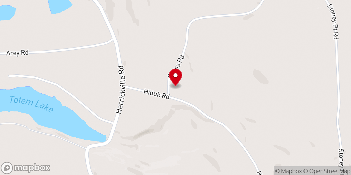 Map showing location of Hope Baptist Church