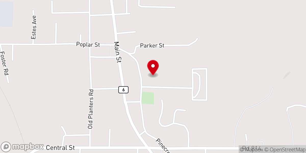 Map showing location of New Zion Baptist Church