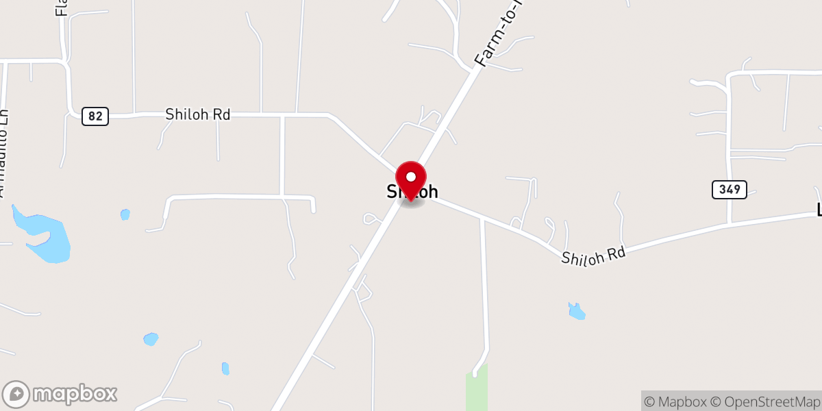 Map showing location of Shiloh Primitive Baptist Church