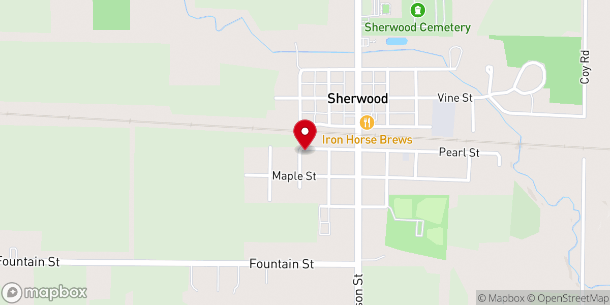 Map showing location of Sherwood Open Bible Church