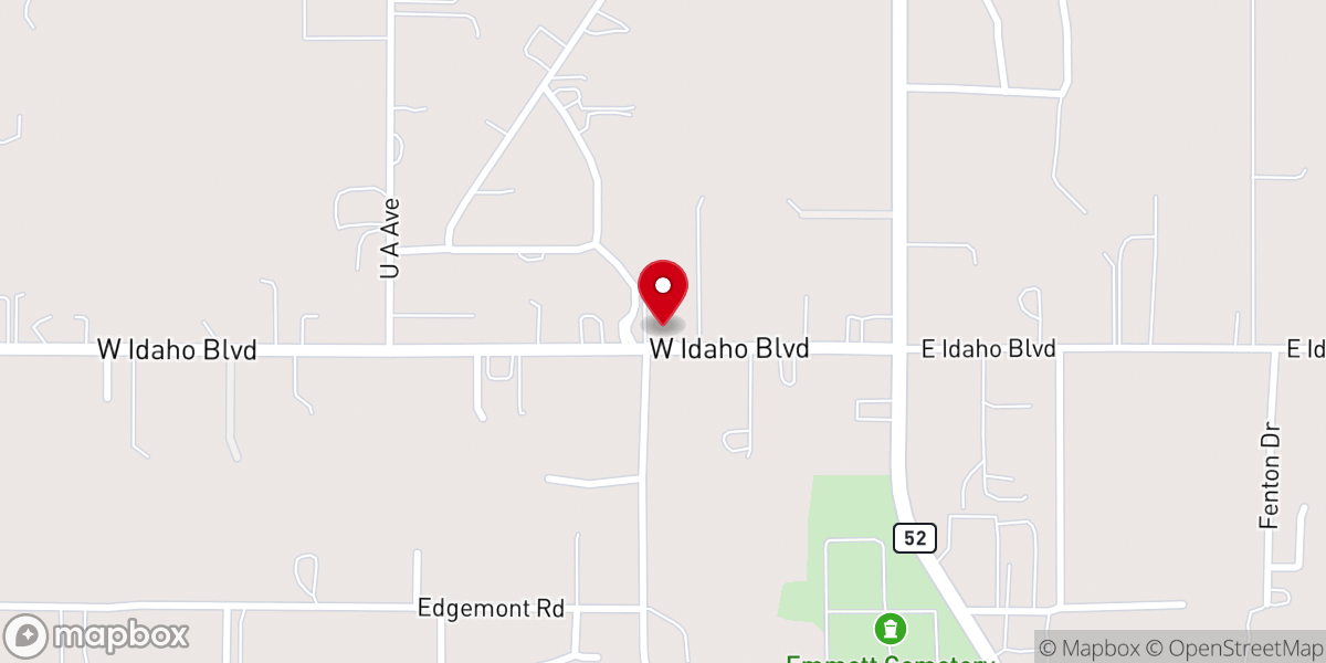 Map showing location of Calvary Chapel of Emmett