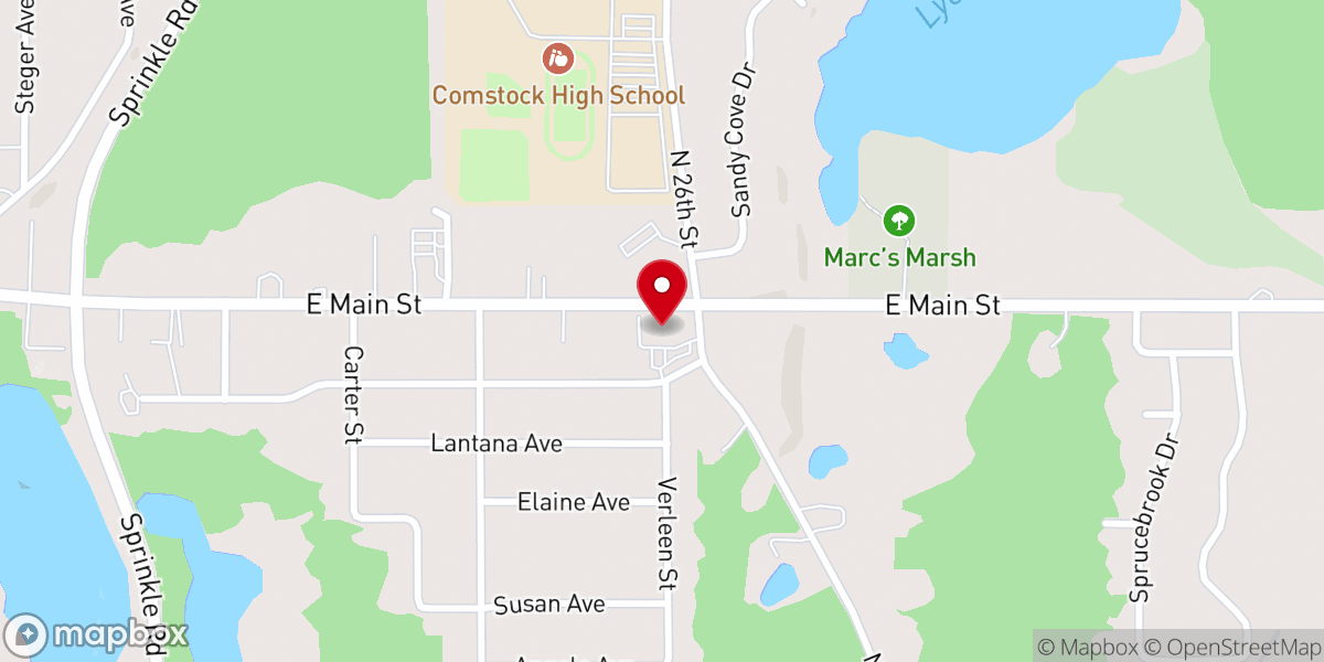 Map showing location of Kalamazoo Covenant Church