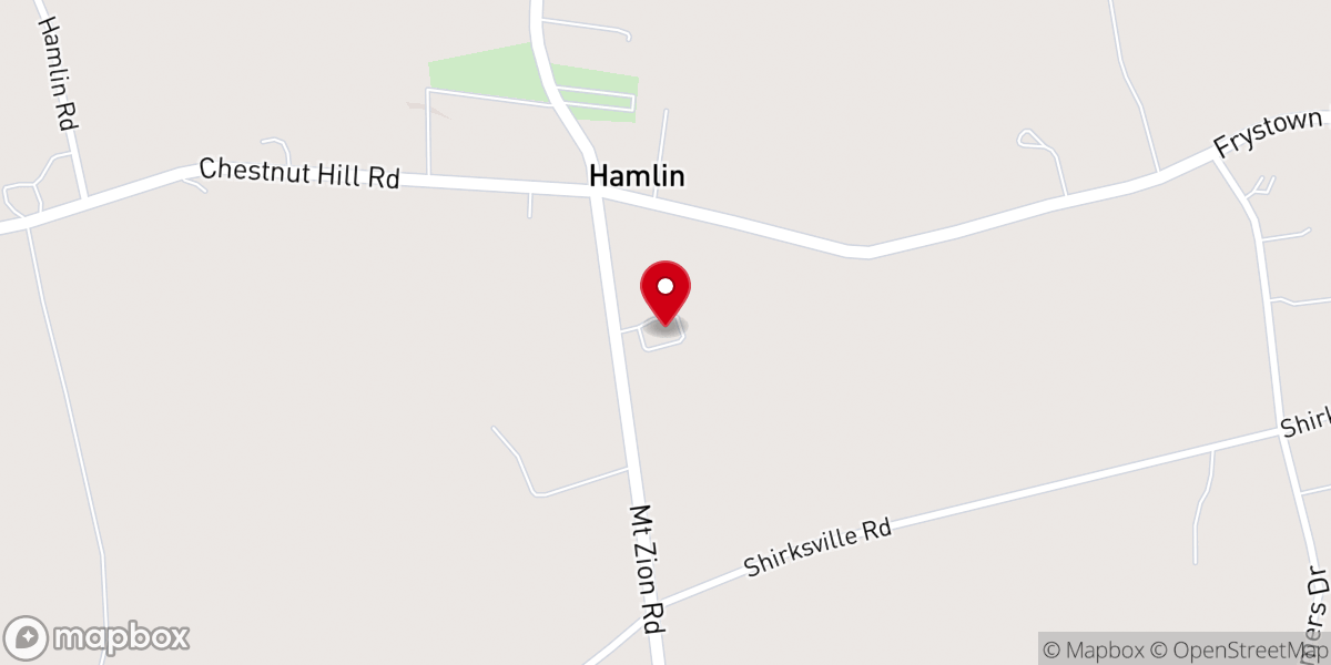 Map showing location of Hamlin Mennonite