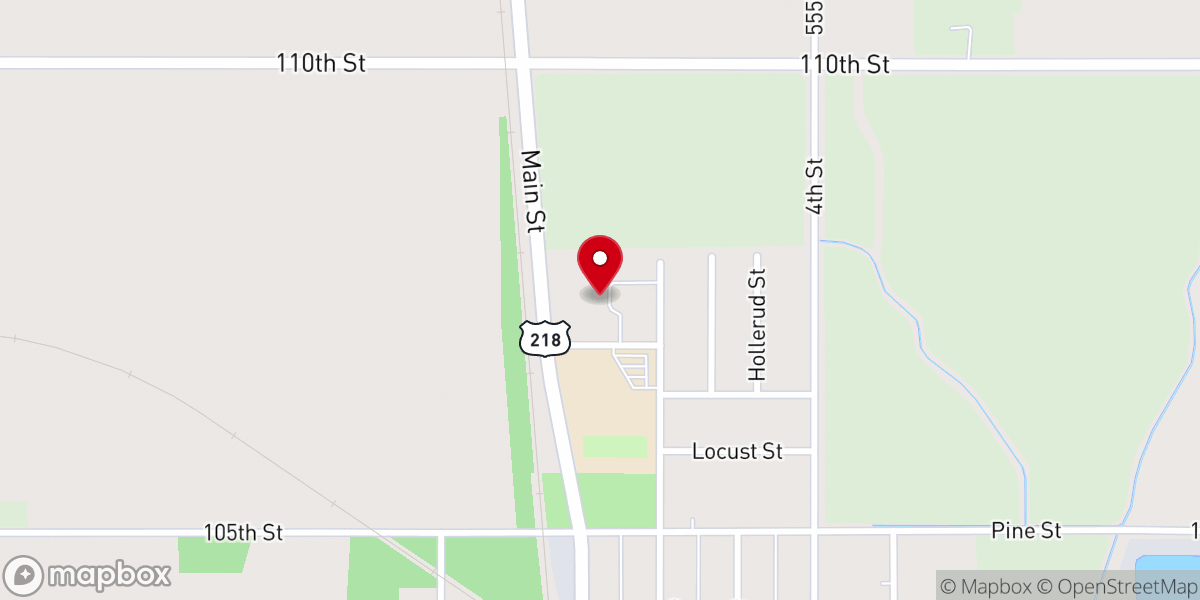 Map showing location of Our Saviors Lutheran Church