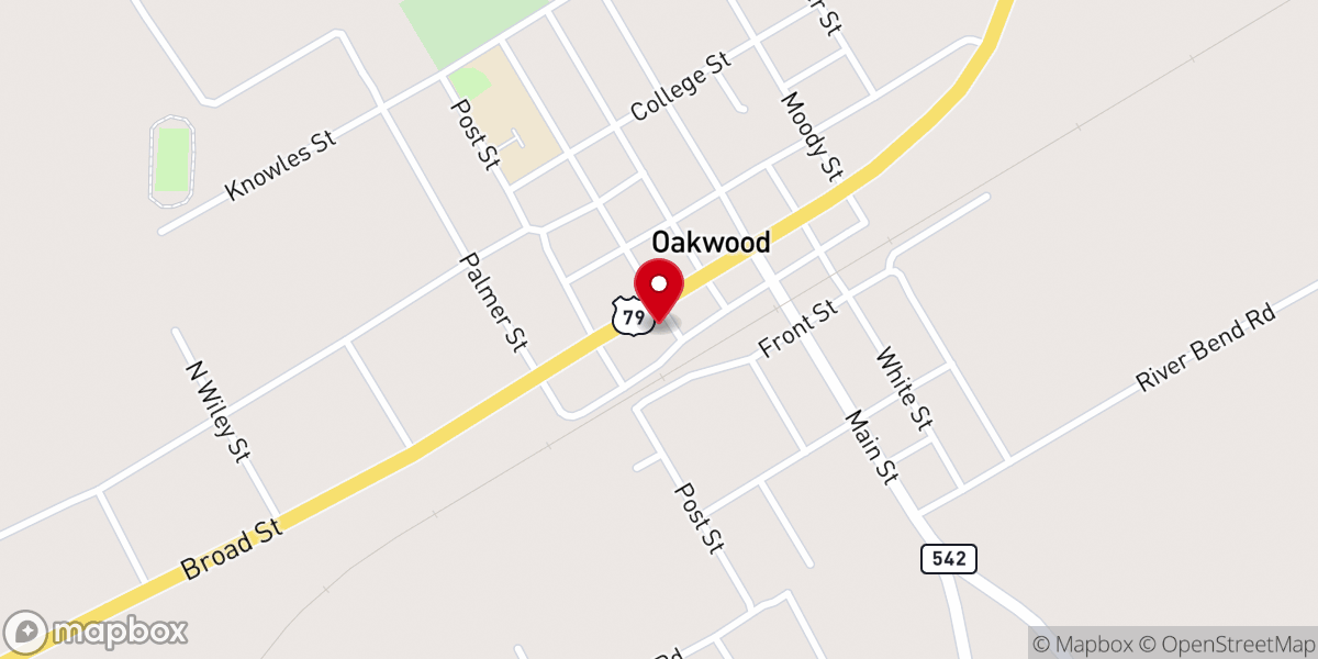 Map showing location of First Christian Church