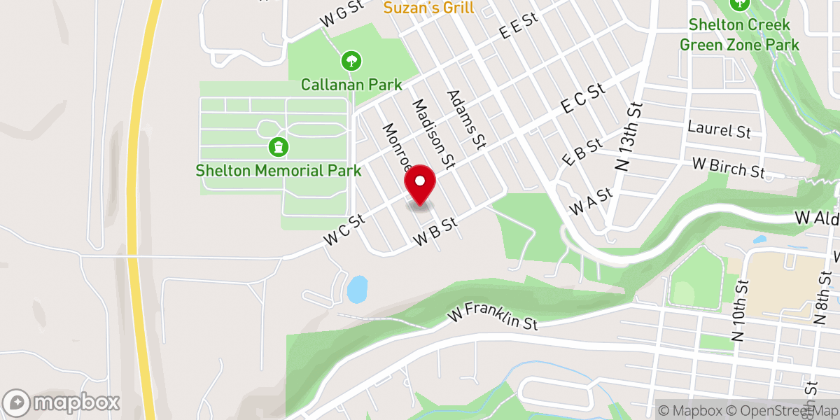 Map showing location of New Hope Assembly of God
