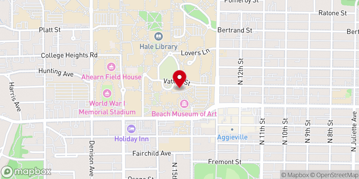 Map showing location of Danforth / All Faiths Chapel