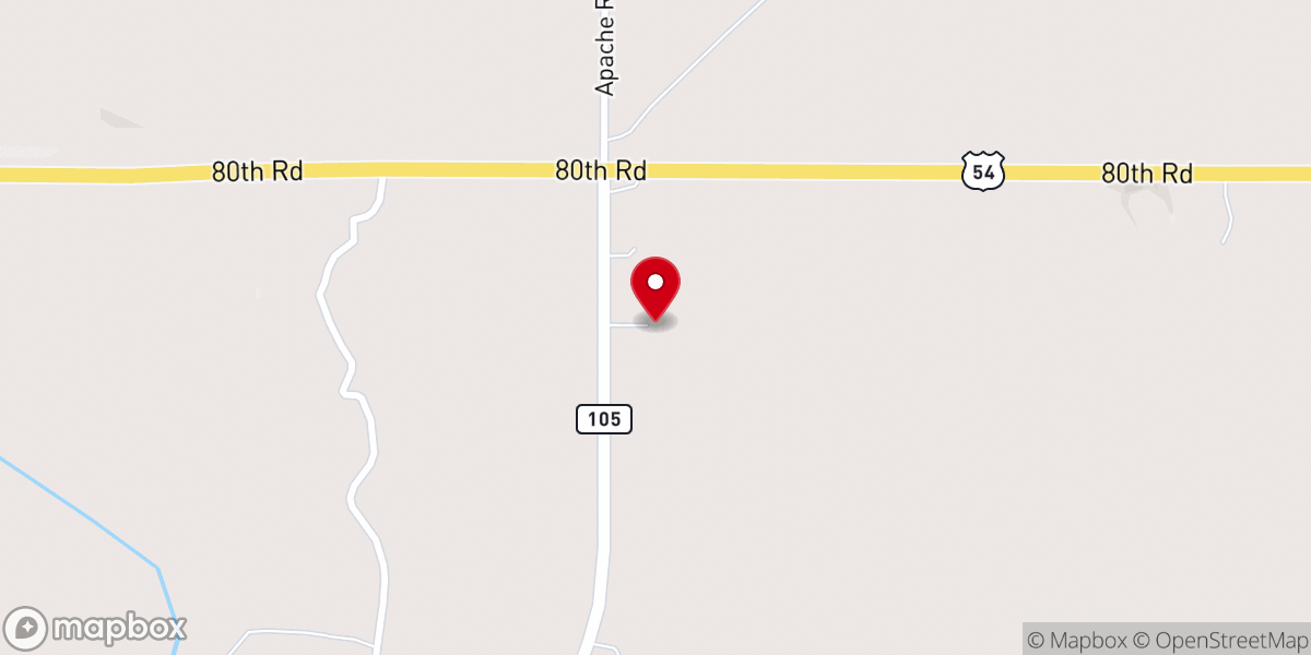 Map showing location of Cowboy Church and the Arena of Life Inc
